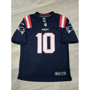New England Patriots Mac Jones #10 Nike Game Day Official NFL Jersey Youth Large